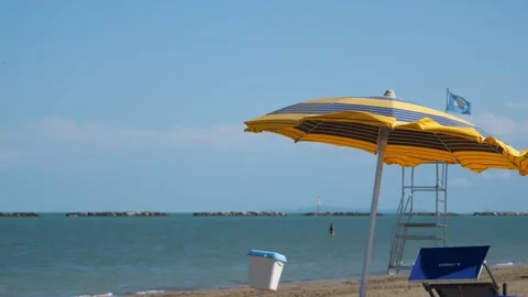 Cesenatico, Emilia-Romagna September 19 2022 Timelapse Adriatic Sea Beach 스톡 동영상 301843252
