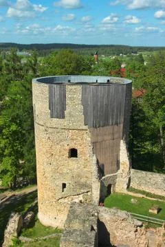 Cesis Castle Stockfoto's