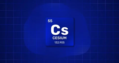 Cesium chemical element Periodic Table Stock Footage 296172954
