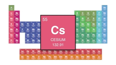 CESIUM Element 55 of the periodic table Stock Footage 343965080