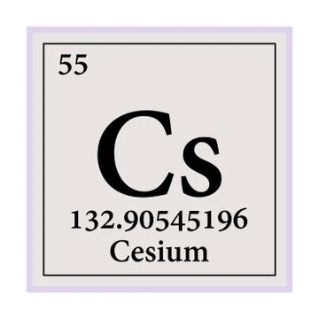 Cesium Periodic Table of the Elements Vector illustration eps 10. イラスト素材