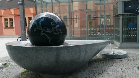 CESKA TREBOVA, CZECH - JUN 16, 2020: Flowing water from a fountain Stock Footage 132830010
