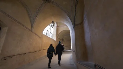 Cesky Krumlov castle walk Видео 76030186