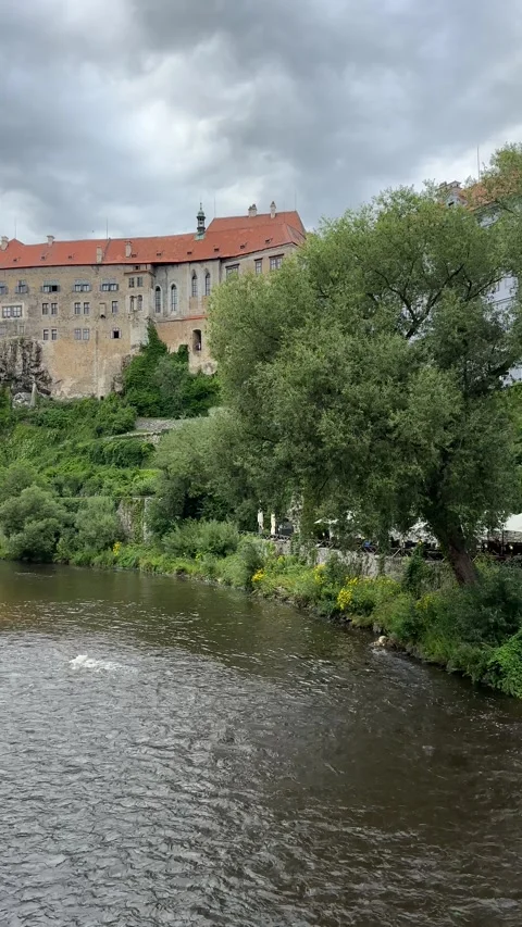 Cesky Krumlov, Czech Republic, walking medieval streets Vídeo Stock 280259146