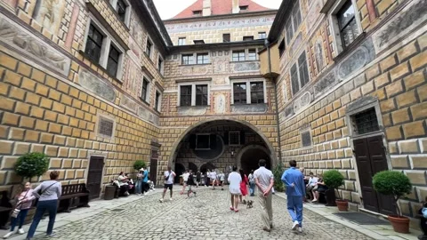 Cesky Krumlov, Czech Republic, walking medieval streets 動画素材 280259147