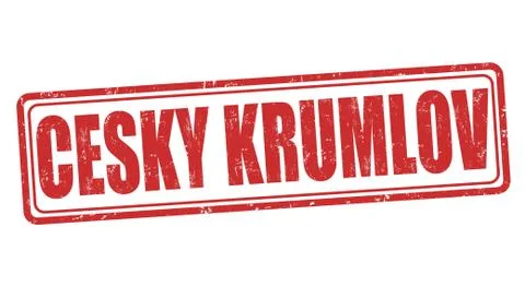 Cesky Krumlov stamp Stock Illustration