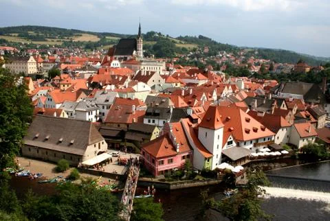 Cesky krumlov in summer Stock Photos