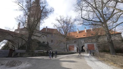 Cesky krumlow castle Stock Footage 76029877