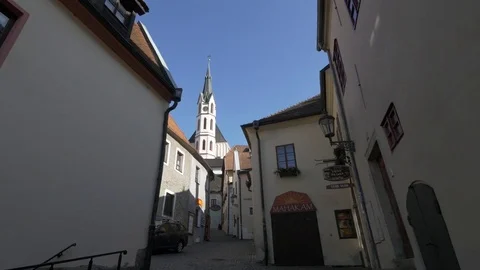 Cesky krumlow old town Stock Footage 76029919