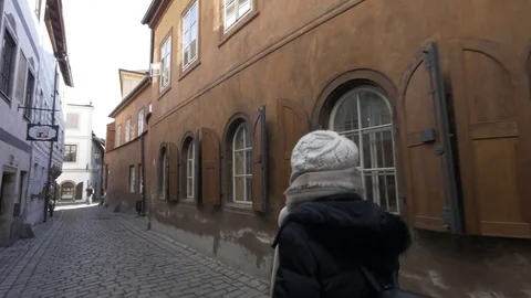 Cesky krumlow old town Video stock 76030004