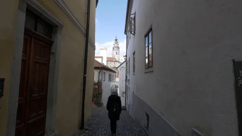 Cesky Krumlow old town Stock-Footage 76030034