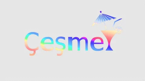 Cesme. Animate motion text, cocktail glass. 4K video Stock-Footage 157649707