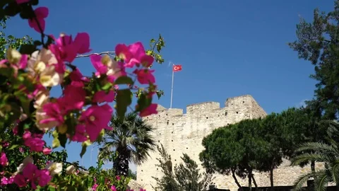 Cesme castle Stock Footage 90300428