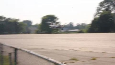 Cesna 172 landing Stock Footage 8530143