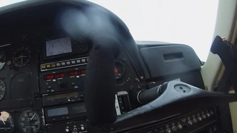 Cesna cockpit POV Stock Footage 124340530