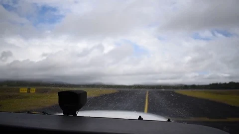 Cessna 172 inside view preparing for take off Stock Footage 76561210