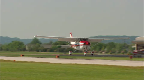 Cessna 172 Landing Stock Footage 62844548