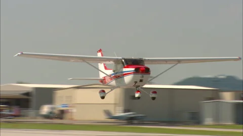 Cessna 172 Slow Fly By Stock Footage 62844894