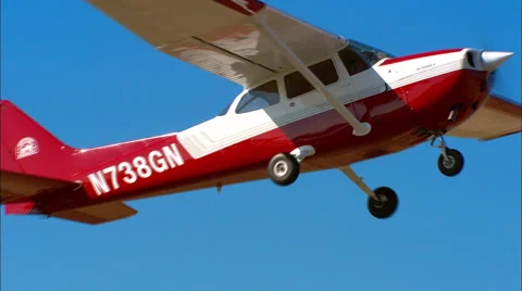 Cessna 172 Take Off ECU Stock Footage 62822408