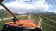 Cessna 180 Pov Landing In Alaska's Brooks Range Stock Footage