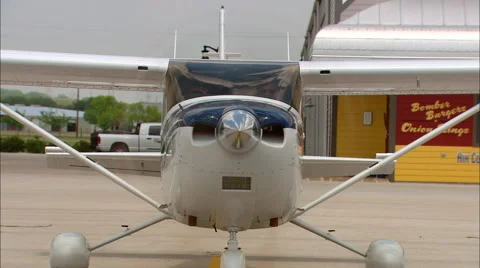 Cessna 182 Start Up Stock Footage 62846395