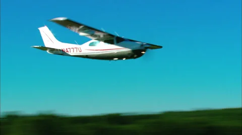 Cessna 206 Fly By Stock Footage 39588464