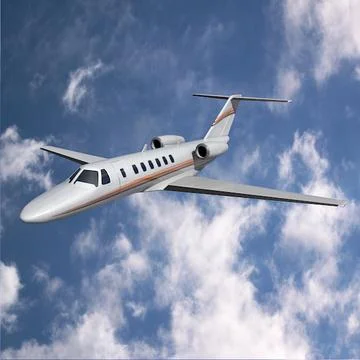 Cessna citation cj3 private jet 3D Model