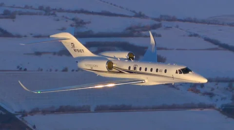 Cessna Citation X Low Level Stock Footage 67960223