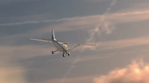 Cessna in flight Stock Footage 31772850