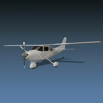 Cessna skyline private propeller aircraft 3D Model