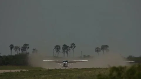 Cessna take off in bush Stock Footage 45735006