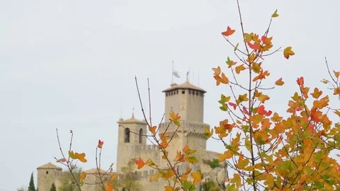 The Cesta tower in the Mount Titano Stock Footage 83813432