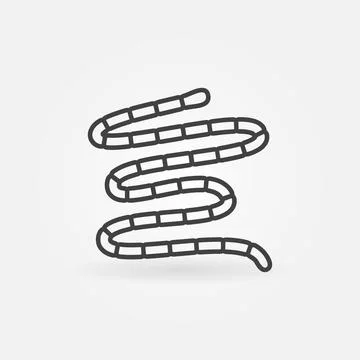Cestoda Tapeworm vector concept line icon or symbol Illustration