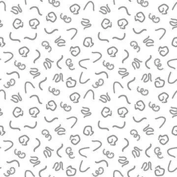 Cestodes vector outline seamless background - Cestoda concept Pattern Illustration