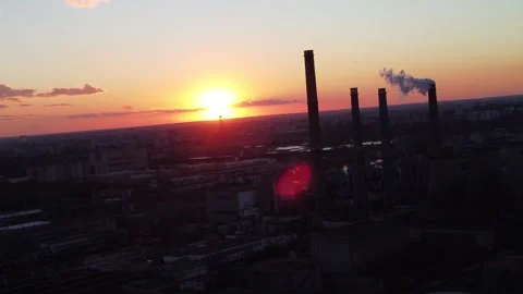CET Bucharest South, at sunset Stock Footage 262279091