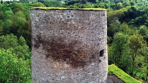 Cetatea Bologa - VIEW FROM ABOVE Stock Footage 108558564