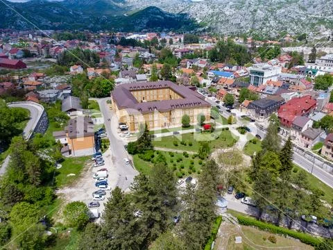 Cetinje, Montenegro. View from above of the National Museum landmark in the c Stock Photos