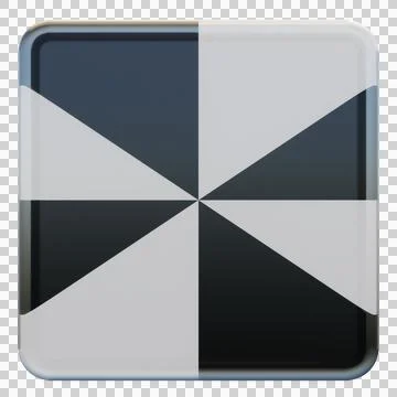 Ceuta 3d illustration flag on pole. Wood flagpole Stock Illustration