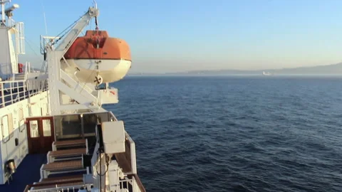 Ceuta views from abroad a ferry Vídeo Stock 166506243