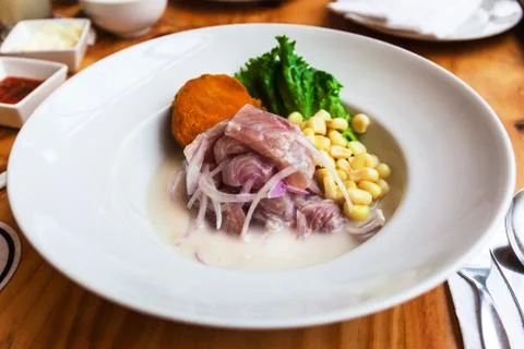 Ceviche on a plate Stock Photos