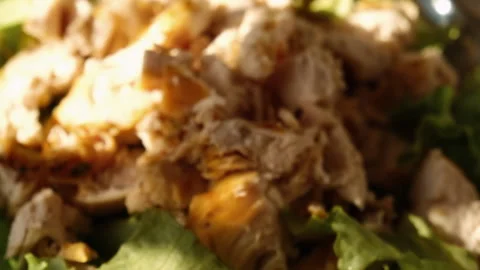 Cezar salad close up Stock Footage 155080093