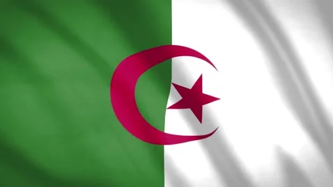 Cezayir Flag  Video stock 188105008