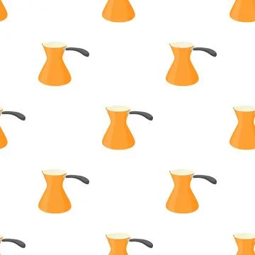 Cezve for coffee pattern seamless vector イラスト素材
