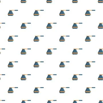 Cezve coffee pot repeating pattern background Illustrazione stock