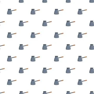 Cezve coffee pots creating a seamless pattern Stock Illustration