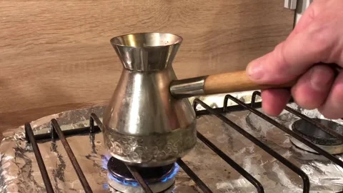 Cezve  for making coffee Stock Footage 320790993