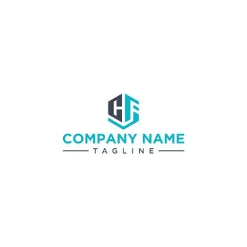 CF letter icon hexagon shape Stock Illustration