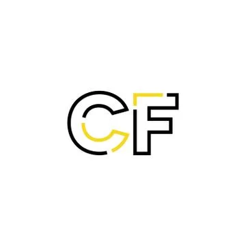 CF Letter logo icon design template elements 스톡 일러스트