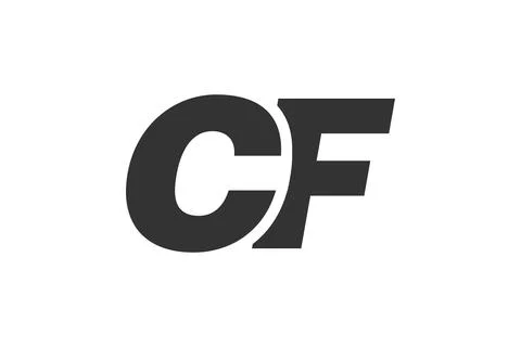 CF Techno Editable Font Logo For Corporate Branding. Bold, Futuristic Desig.. Stock Illustration