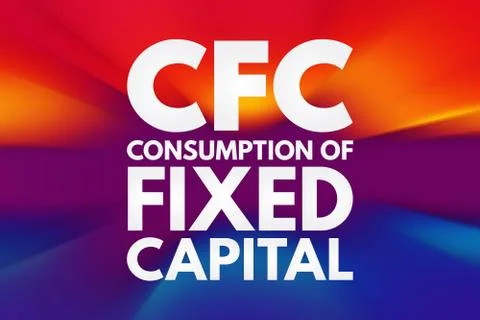 CFC - Consumption of fixed capital acronym, business concept background Stock Illustration